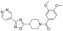 4-(5-[1-(3,4-DIMETHOXYBENZOYL)PIPERIDIN-4-YL]-1,2,4-OXADIAZOL-3-YL)PYRIDAZINE Struktur