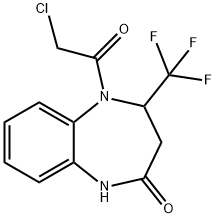 5-(CHLOROACETYL)-4-(TRIFLUOROMETHYL)-1,3,4,5-TETRAHYDRO-2H-1,5-BENZODIAZEPIN-2-ONE Struktur