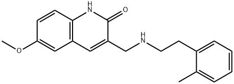 6-METHOXY-3-[(2-O-TOLYL-ETHYLAMINO)-METHYL]-1H-QUINOLIN-2-ONE Struktur