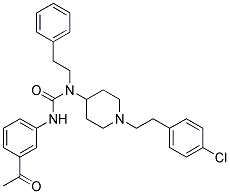 N'-(3-ACETYLPHENYL)-N-(1-[2-(4-CHLOROPHENYL)ETHYL]PIPERIDIN-4-YL)-N-(2-PHENYLETHYL)UREA Structure