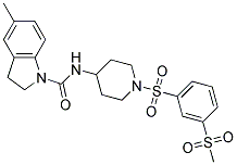 5-METHYL-N-(1-([3-(METHYLSULFONYL)PHENYL]SULFONYL)PIPERIDIN-4-YL)INDOLINE-1-CARBOXAMIDE Struktur