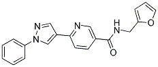 N-(2-FURYLMETHYL)-6-(1-PHENYL-1H-PYRAZOL-4-YL)NICOTINAMIDE Struktur