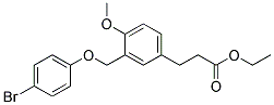 3-[3-(4-BROMO-PHENOXYMETHYL)-4-METHOXY-PHENYL]-PROPIONIC ACID ETHYL ESTER Struktur