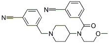 3-CYANO-N-[1-(3-CYANOBENZYL)PIPERIDIN-4-YL]-N-(2-METHOXYETHYL)BENZAMIDE Struktur