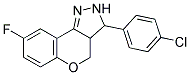 3-(4-CHLOROPHENYL)-8-FLUORO-2,3,3A,4-TETRAHYDRO-CHROMENO[4,3-C]PYRAZOLE Struktur