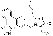 2-N-BUTYL-4-CHLORO-1-[[2'-(1H-TETRAZOL-5-YL)[1,1'-BIPHENYL]-4-YL]METHYL]-1H-IMIDAZOLE-5-CARBOXALDEHYDE Struktur