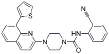 N-(2-CYANOPHENYL)-4-[8-(2-THIENYL)QUINOLIN-2-YL]PIPERAZINE-1-CARBOXAMIDE Struktur