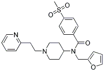 N-(2-FURYLMETHYL)-4-(METHYLSULFONYL)-N-[1-(2-PYRIDIN-2-YLETHYL)PIPERIDIN-4-YL]BENZAMIDE Struktur