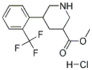 METHYL 5-(2-(TRIFLUOROMETHYL)PHENYL)PIPERIDINE-3-CARBOXYLATE HYDROCHLORIDE Struktur