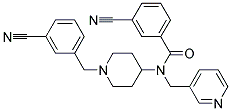 3-CYANO-N-[1-(3-CYANOBENZYL)PIPERIDIN-4-YL]-N-(PYRIDIN-3-YLMETHYL)BENZAMIDE Struktur