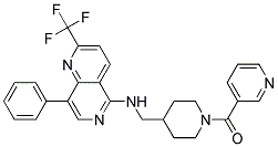 8-PHENYL-N-([1-(PYRIDIN-3-YLCARBONYL)PIPERIDIN-4-YL]METHYL)-2-(TRIFLUOROMETHYL)-1,6-NAPHTHYRIDIN-5-AMINE Struktur