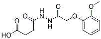 3-(N'-[2-(2-METHOXY-PHENOXY)-ACETYL]-HYDRAZINOCARBONYL)-PROPIONIC ACID Struktur