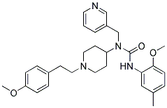 N'-(2-METHOXY-5-METHYLPHENYL)-N-(1-[2-(4-METHOXYPHENYL)ETHYL]PIPERIDIN-4-YL)-N-(PYRIDIN-3-YLMETHYL)UREA Struktur