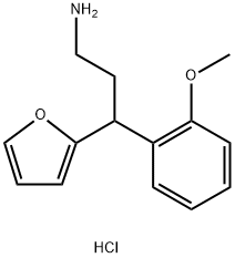 3-FURAN-2-YL-3-(2-METHOXY-PHENYL)-PROPYLAMINE HYDROCHLORIDE Struktur