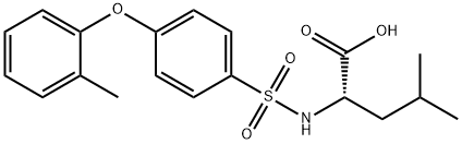 LEUCINE, N-[[4-(2-METHYLPHENOXY)PHENYL]SULFONYL]- Struktur