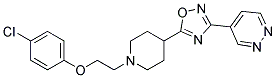 4-(5-(1-[2-(4-CHLOROPHENOXY)ETHYL]PIPERIDIN-4-YL)-1,2,4-OXADIAZOL-3-YL)PYRIDAZINE Struktur