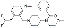 3-CYANO-N-(1-[2-(DIFLUOROMETHOXY)BENZYL]PIPERIDIN-4-YL)-N-(2-METHOXYETHYL)BENZAMIDE Struktur