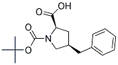 (2R,4R)-4-BENZYL-PYRROLIDINE-1,2-DICARBOXYLIC ACID 1-TERT-BUTYL ESTER Struktur