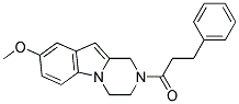 8-METHOXY-2-(3-PHENYLPROPANOYL)-1,2,3,4-TETRAHYDROPYRAZINO[1,2-A]INDOLE Struktur