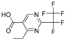 4-ETHYL-2-PENTAFLUORO ETHYL PYRIMIDINE-5-CARBOXYLIC ACID Struktur