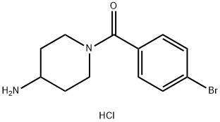 (4-AMINO-PIPERIDIN-1-YL)-(4-BROMO-PHENYL)-METHANONE HYDROCHLORIDE Struktur