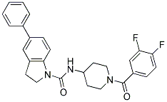 N-[1-(3,4-DIFLUOROBENZOYL)PIPERIDIN-4-YL]-5-PHENYLINDOLINE-1-CARBOXAMIDE