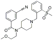 3-CYANO-N-(2-METHOXYETHYL)-N-(1-[2-(METHYLSULFONYL)BENZYL]PIPERIDIN-4-YL)BENZAMIDE Struktur