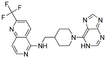 N-([1-(1H-PURIN-6-YL)PIPERIDIN-4-YL]METHYL)-2-(TRIFLUOROMETHYL)-1,6-NAPHTHYRIDIN-5-AMINE Structure