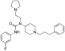 N'-(3-FLUOROPHENYL)-N-[1-(3-PHENYLPROPYL)PIPERIDIN-4-YL]-N-(2-PYRROLIDIN-1-YLETHYL)UREA Struktur