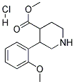 METHYL 3-(2-METHOXYPHENYL)PIPERIDINE-4-CARBOXYLATE HYDROCHLORIDE Struktur