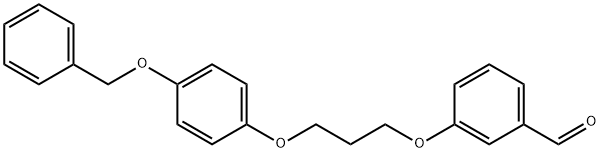 3-(3-[4-(BENZYLOXY)PHENOXY]PROPOXY)BENZENECARBALDEHYDE Struktur