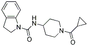 N-[1-(CYCLOPROPYLCARBONYL)PIPERIDIN-4-YL]INDOLINE-1-CARBOXAMIDE Struktur