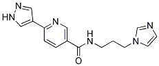 N-[3-(1H-IMIDAZOL-1-YL)PROPYL]-6-(1H-PYRAZOL-4-YL)NICOTINAMIDE Struktur