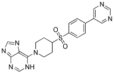 6-(4-[(4-PYRIMIDIN-5-YLPHENYL)SULFONYL]PIPERIDIN-1-YL)-1H-PURINE|