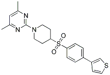 4,6-DIMETHYL-2-(4-([4-(3-THIENYL)PHENYL]SULFONYL)PIPERIDIN-1-YL)PYRIMIDINE Struktur