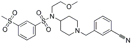 N-[1-(3-CYANOBENZYL)PIPERIDIN-4-YL]-N-(2-METHOXYETHYL)-3-(METHYLSULFONYL)BENZENESULFONAMIDE Struktur