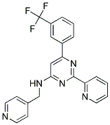 2-PYRIDIN-2-YL-N-(PYRIDIN-4-YLMETHYL)-6-[3-(TRIFLUOROMETHYL)PHENYL]PYRIMIDIN-4-AMINE Struktur