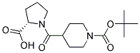 4-((S)-2-CARBOXY-PYRROLIDINE-1-CARBONYL)-PIPERIDINE-1-CARBOXYLIC ACID TERT-BUTYL ESTER Struktur