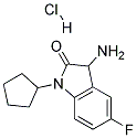 3-AMINO-1-CYCLOPENTYL-5-FLUORO-1,3-DIHYDRO-INDOL-2-ONE HYDROCHLORIDE Struktur