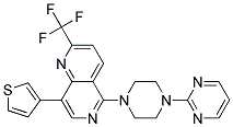 5-(4-PYRIMIDIN-2-YLPIPERAZIN-1-YL)-8-(3-THIENYL)-2-(TRIFLUOROMETHYL)-1,6-NAPHTHYRIDINE Struktur