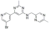 6-(5-BROMOPYRIDIN-3-YL)-2-METHYL-N-[(5-METHYLPYRAZIN-2-YL)METHYL]PYRIMIDIN-4-AMINE|