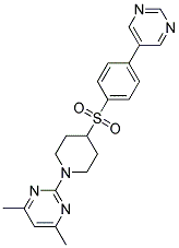 4,6-DIMETHYL-2-(4-[(4-PYRIMIDIN-5-YLPHENYL)SULFONYL]PIPERIDIN-1-YL)PYRIMIDINE Struktur