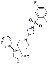 8-(1-[(5-FLUORO-2-METHYLPHENYL)SULFONYL]AZETIDIN-3-YL)-1-PHENYL-1,3,8-TRIAZASPIRO[4.5]DECAN-4-ONE Struktur