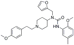 N-(2-FURYLMETHYL)-N'-(2-METHOXY-5-METHYLPHENYL)-N-(1-[2-(4-METHOXYPHENYL)ETHYL]PIPERIDIN-4-YL)UREA Struktur