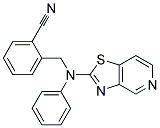 2-([PHENYL([1,3]THIAZOLO[4,5-C]PYRIDIN-2-YL)AMINO]METHYL)BENZONITRILE Struktur