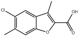 5-CHLORO-3,6-DIMETHYL-1-BENZOFURAN-2-CARBOXYLIC ACID Struktur