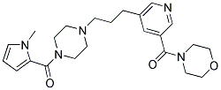 4-([5-(3-(4-[(1-METHYL-1H-PYRROL-2-YL)CARBONYL]PIPERAZIN-1-YL)PROPYL)PYRIDIN-3-YL]CARBONYL)MORPHOLINE Struktur