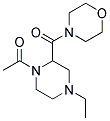 4-[(1-ACETYL-4-ETHYLPIPERAZIN-2-YL)CARBONYL]MORPHOLINE Struktur