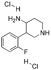 3-(2-FLUOROPHENYL)PIPERIDIN-4-AMINE DIHYDROCHLORIDE Struktur