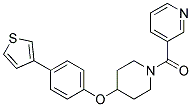 3-((4-[4-(3-THIENYL)PHENOXY]PIPERIDIN-1-YL)CARBONYL)PYRIDINE Struktur